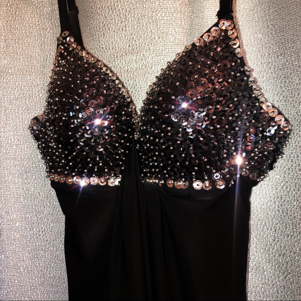 Sequin bra mini dress